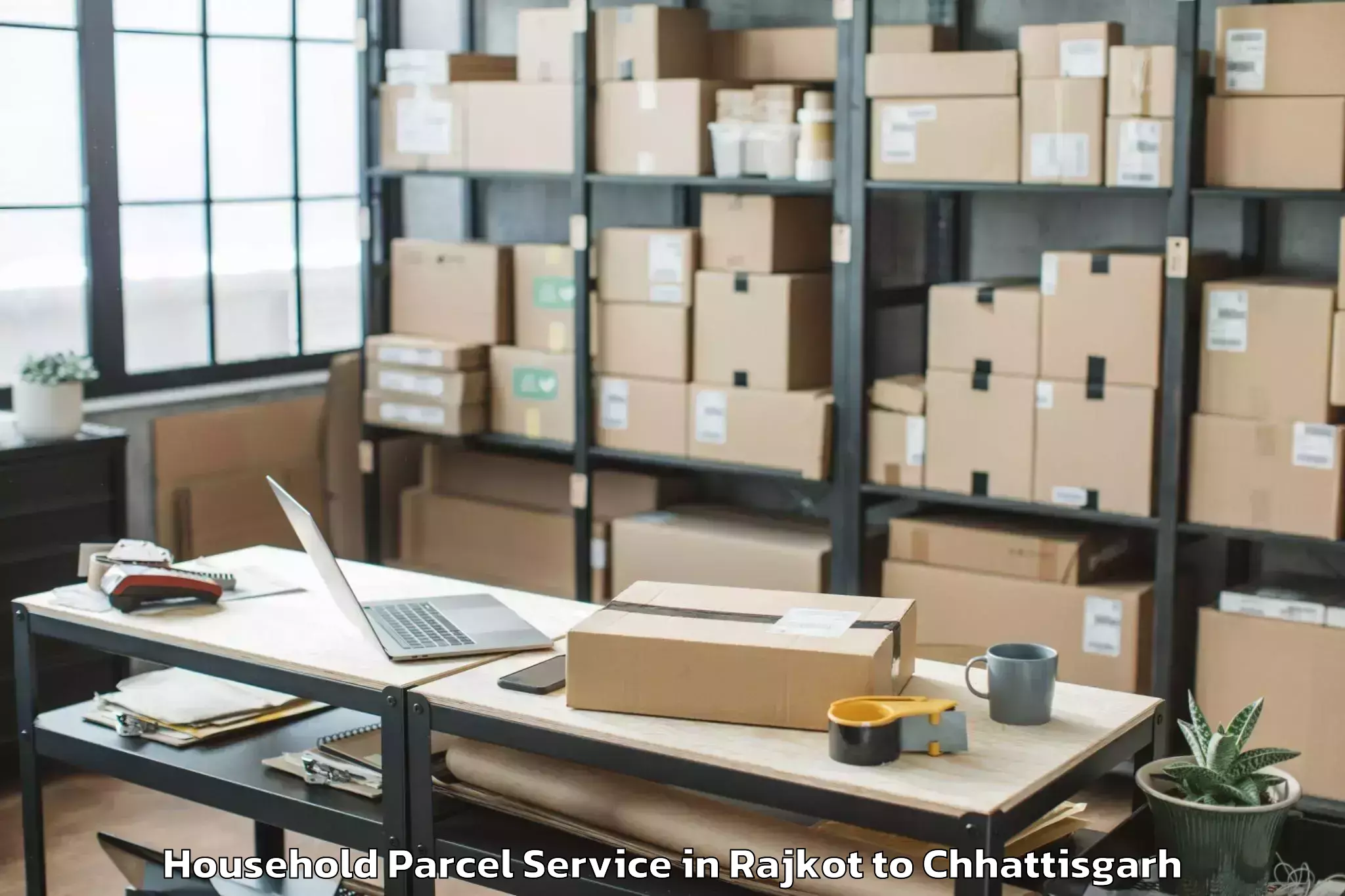 Easy Rajkot to Bhopalpattnam Household Parcel Booking